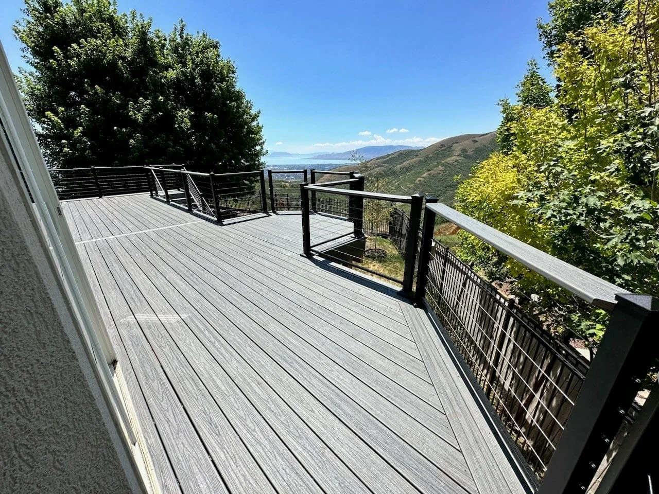 Composite deck with open canyon view