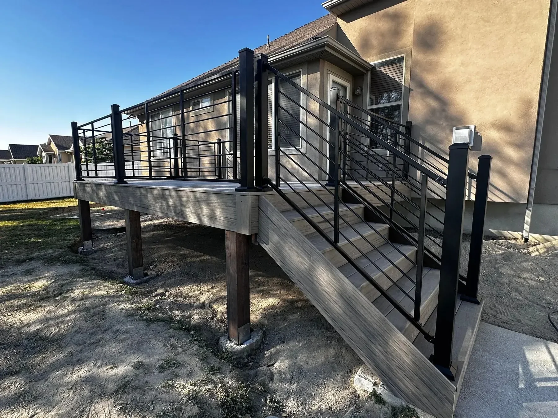 Deck stair and railing detail