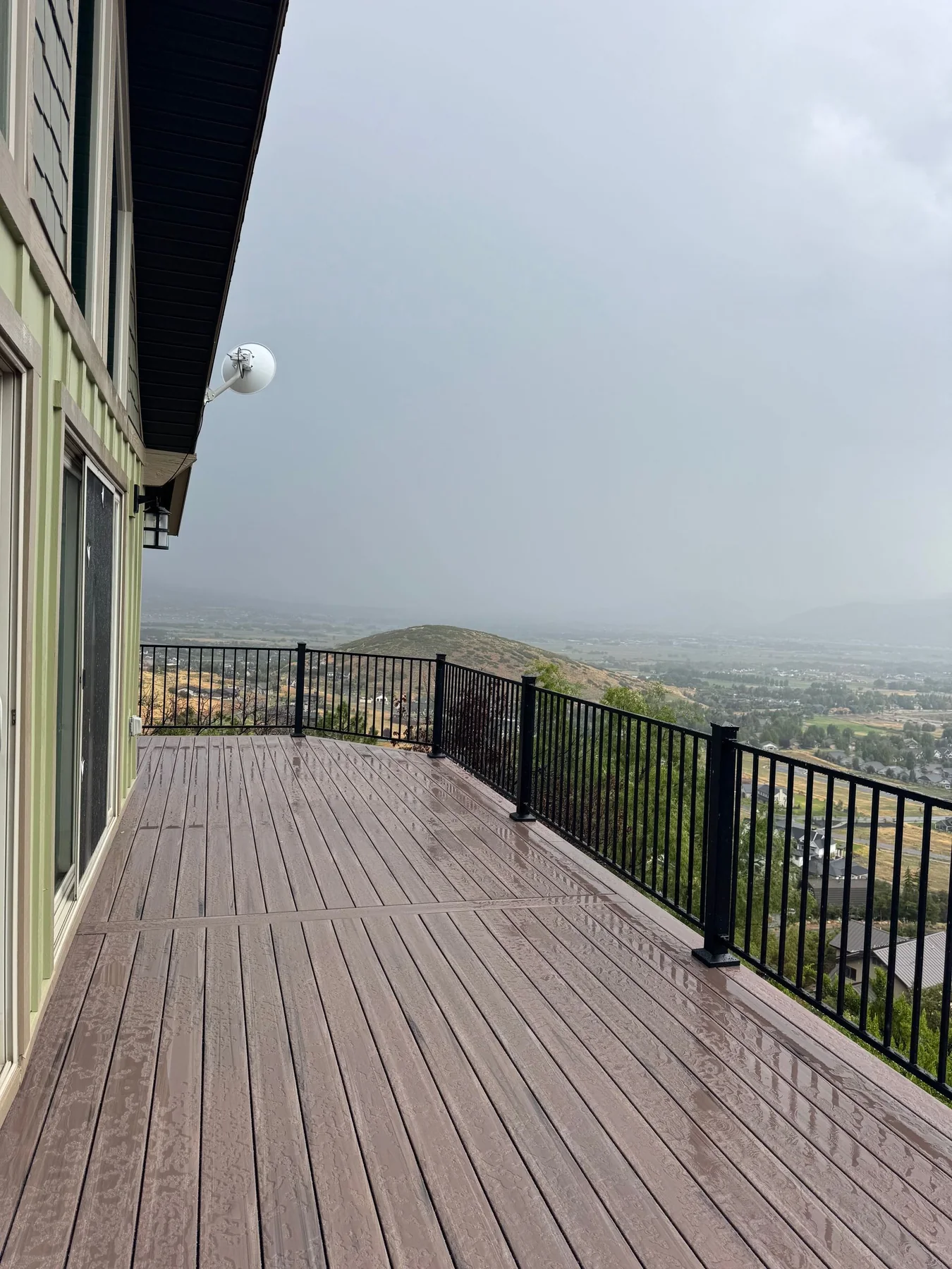 Scenic deck with black railing